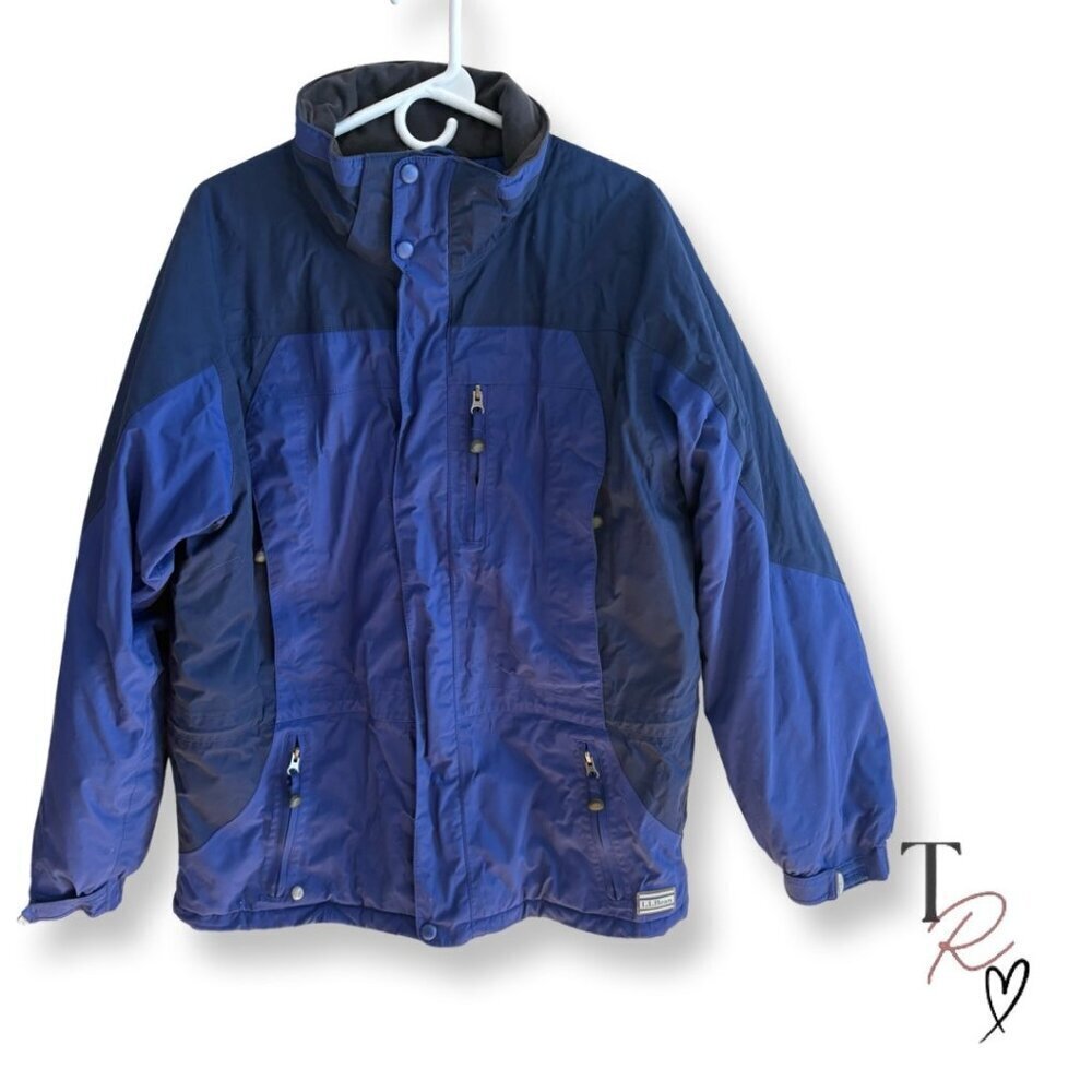 L.L.Bean Men’s PrimaLoft Insulated Winter Ski Parka Jacket in Blue Size Medium